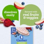 Gerber Teethers, Blueberry Apple Beet Organic Teething Wafers, Baby Teething Snacks
