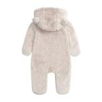 Babymine Baby One Piece Hooded Summer Jumpsuit Fleece Lining Long Sleeve Warm Onesie Winter Outwear Outfits Beige for 6-9M Infant
