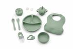 9-Piece Silicone Baby Feeding Set – Divided Plate, Bib, Sippy Cup, Snack Cup, Bowl, Spoon & Fork – BPA-Free, Dishwasher & Microwave Safe, Baby-Led Weaning Essentials