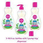 Dapple Baby Bottle Soap, Hypoallergenic Dish Soap for Baby Bottles, Powered by Plants, 1 Pump Included, Packaging May Vary, Fragrance Free, 16.9 Fl Oz (Pack of 3)