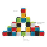 Infantino Press & Stay Sensory Blocks for Babies Age Grade 12m+, 24-Piece Set, Multicolor