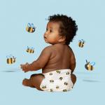 Hello Bello Premium Diapers Size 4 (22-37lbs), Busy Bees & Hive Five Designs, 58ct Club Box
