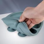 Eascrozn Baby Feeding Set, 2 Pack Silicone Divided Suction Plates for Baby, 2 Pack Spoons and Forks Set, BPA Free, Baby Led Weaning Supplies for Toddler Utensils