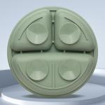 Eascrozn Baby Feeding Set, 2 Pack Silicone Divided Suction Plates for Baby, 2 Pack Spoons and Forks Set, BPA Free, Baby Led Weaning Supplies for Toddler Utensils