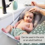 Ingenuity Foldaway 2-Position Baby Bath Seat, Adjustable Support for Sink or Bathtub, Ages 0-6 Months up to 20 Pounds, Machine-Washable Sling