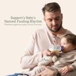 Lansinoh Anti-Colic Baby Bottles for Breastfeeding Babies, 8 Ounces, 3 Count, Includes 3 Medium Flow Nipples, Size M