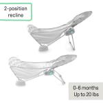 Ingenuity Foldaway 2-Position Baby Bath Seat, Adjustable Support for Sink or Bathtub, Ages 0-6 Months up to 20 Pounds, Machine-Washable Sling