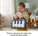 Fisher-Price Baby Playmat Kick & Play Piano Gym with Musical and Sensory Toys for Newborn to Toddler, Navy Fawn