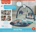Fisher-Price Baby Playmat Kick & Play Piano Gym with Musical and Sensory Toys for Newborn to Toddler, Navy Fawn