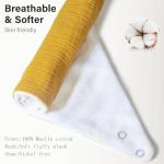 NISXABEBE Muslin Baby Bibs,Soft Triangular Baby Bandana Drool Bibs for Baby Boy Girl,Solid Colors Bib for Drooling Teething 6 Pack(Unisex)