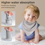 NISXABEBE Muslin Baby Bibs,Soft Triangular Baby Bandana Drool Bibs for Baby Boy Girl,Solid Colors Bib for Drooling Teething 6 Pack(Unisex)