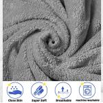 Reginary 4 Pack Baby Hooded Towels Coral Fleece Baby Bath Towels 30 x 30 Inch Soft Absorbent Hooded Bath Blanket for Newborn Toddler Infant Boy Girl Shower Gift Supplies (Gray)