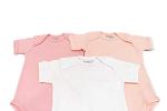 123 Bear Baby Cotton Spandex Short-Sleeve bodysuits unisex boy girl (Pink 3pk, Newborn)
