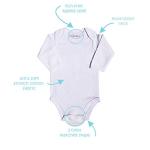 123 Bear Baby Cotton Spandex Short-Sleeve bodysuits unisex boy girl (Pink 3pk, Newborn)