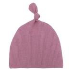 Silky Satin Lined Newborn Hat Hair Care Knot Beanie Hats for Infant Baby Boys Girls Caps 0-6 Months (0-6M Rib Mauve)