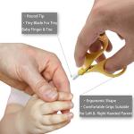 PAFASON Baby Round Tip Safety Manicure Nail Scissors and Baby Glass Nail File Set, Stainless Steel, Czech Float Glass, Ideal for Infant, Newborns, Babies Toddlers