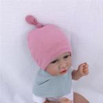 Silky Satin Lined Newborn Hat Hair Care Knot Beanie Hats for Infant Baby Boys Girls Caps 0-6 Months (0-6M Rib Mauve)