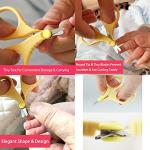 PAFASON Baby Round Tip Safety Manicure Nail Scissors and Baby Glass Nail File Set, Stainless Steel, Czech Float Glass, Ideal for Infant, Newborns, Babies Toddlers