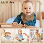 NISXABEBE Muslin Baby Bibs,Soft Triangular Baby Bandana Drool Bibs for Baby Boy Girl,Solid Colors Bib for Drooling Teething 6 Pack(Unisex)