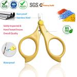 PAFASON Baby Round Tip Safety Manicure Nail Scissors and Baby Glass Nail File Set, Stainless Steel, Czech Float Glass, Ideal for Infant, Newborns, Babies Toddlers