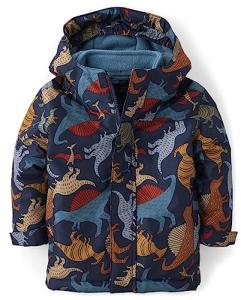 The Children's Place,and Toddler Heavy 3 in 1 Winter Jacket, Wind-resistant Water-resistant Shell, Fleece Inner,12-18 MONTHS