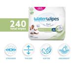 WaterWipes Sensitive+ Baby & Toddler Wipes, 3-In-1 Cleans, Cares, Protects, 99.9% Water, Textured Clean, Unscented & Hypoallergenic, 240 Count (4 Packs)