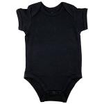 123 Bear Baby Cotton Spandex Infant Bodysuits Long Sleeve and Short Sleeve (Black 2-Pack Short Sleeve, Newborn)