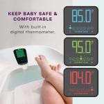 4moms Cleanwater Tub, 3-in-1 Grow-with-Me Baby Bathtub with Digital Thermometer for Newborns to Toddler, Assembled in The USA