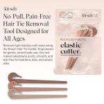 Kitsch Hair Tie Cutter – Easy To Use, Pain Free Rubber Band Cutter for Hair Kids, Baby & Toddler Girls | Ideal Gifts for Women – Multicolor, 3pc Set