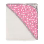 Cudlie Buttons & Stitches Baby Girl 3 Pack Rolled/Carded Hooded Towels in Blooming Elephant Print, GS71729