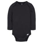 Gerber Baby 6 Pack Long-Sleeve Onesies Bodysuit, White and Black, 0-3 Months