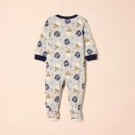 Amazon Essentials Disney | Marvel | Star Wars Unisex Babies' Snug-Fit Cotton Footed Pajamas, Star Wars Winter - Sleep & Play, 6-9 Months