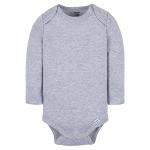 Gerber Baby 6 Pack Long-Sleeve Onesies Bodysuit, White and Black, 0-3 Months