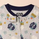 Amazon Essentials Disney | Marvel | Star Wars Unisex Babies' Snug-Fit Cotton Footed Pajamas, Star Wars Winter - Sleep & Play, 6-9 Months
