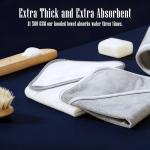 BAMBOO QUEEN 2 Pack Baby Bath Towel - Rayon Made from Bamboo, Ultra Soft Hooded Towels for Babies,Toddler,Infant - Newborn Essential -Perfect Baby Registry Gifts for Boy Girl