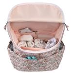 Multi-Function Floral Diaper Backpack and Travel Nappy Baby Bag with Changing Pad and Stroller Straps (Freshly Floral)