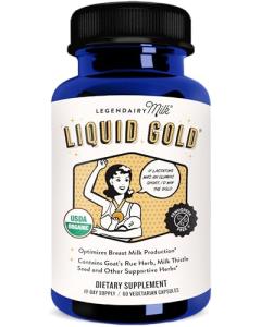 Legendairy Milk Liquid Gold Lactation Support | Lactation Supplement with Organic Goats Rue, Milk Thistle, Shatavari, Fennel, Alfalfa & Anise | Breastfeeding Supplements, 60 Count