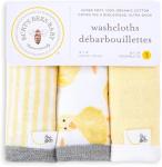 Burt's Bees Baby Infant Washcloths, 100% Organic Cotton, Soft and Super Absorbent Knit Terry Wash Cloth - 3 Pack Set