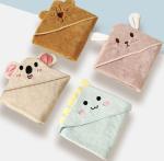 Gucilulu Hooded Baby Towel - Premium Soft Bath Towel for Baby, Newborn,Infant - Ultra Absorbent,Natural Baby Stuff Towel, Soft Coral Velvet Coral Fleece Bath Towel for Boys and Girls (Happy Dinosaur)