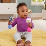 Fisher-Price Newborn Toys Rattle ‘n Rock Maracas, 2 Soft Musical Instruments for Developmental Play Babies Ages 3+ Months, Pink & Purple