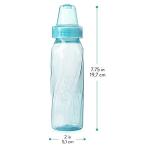 Evenflo Feeding Classic Tinted Plastic Standard Neck Bottles for Baby, Infant and Newborn, Pink/Lavender/Teal, 8 Oz, 12 Bottles