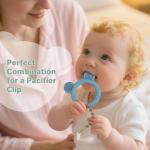 Eascrozn Teething Toys 3-6 Months, 3 Pack Silicone Teethers for Babies 6-12 Months, BPA Free Soft Textured Teething Relief Soothing Sore Gums Baby Essentials