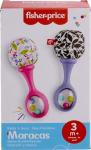 Fisher-Price Newborn Toys Rattle ‘n Rock Maracas, 2 Soft Musical Instruments for Developmental Play Babies Ages 3+ Months, Pink & Purple