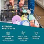 Pandaloo Kids Silverware with Soft Silicone Handle | Toddler Fork & Spoon Set (6pcs) | Toddler Utensils | Food-Grade Silicone + Stainless Steel | Dishwasher Safe | Encourages Independent Eating