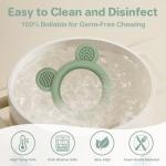 Eascrozn Teething Toys 3-6 Months, 3 Pack Silicone Teethers for Babies 6-12 Months, BPA Free Soft Textured Teething Relief Soothing Sore Gums Baby Essentials