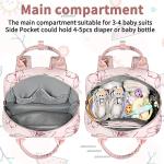 Diaper Bag Backpack, Baby Girl Diaper Bag for Mom, Large Pink Floral Diaper Bag Backpack for Girls, Waterproof Mom Backpack for Work Travel Holiday with Insulated Pockets and Stroller Straps