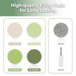 haakaa Baby Nail File Electric Baby Nail Care Set with LED Light, Baby Nail Clippers for Newborn/Infants/Adults Toenails and Fingernails, 6 Replacement Heads & Storage Case, Green