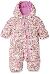 Amazon Essentials Unisex Babies' Water-Resistant Winter Puffer Bunting Suit, Ivory Delicate Floral, 24 Months