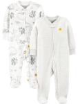Simple Joys by Carter's Baby 2-Pack 2-Way Zip Thermal Footed Sleep and Play