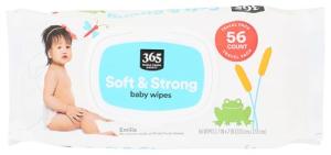 365 by Whole Foods Market, Soft & Strong Disposable Baby Wipes, Fragrance-Free, 56 Count